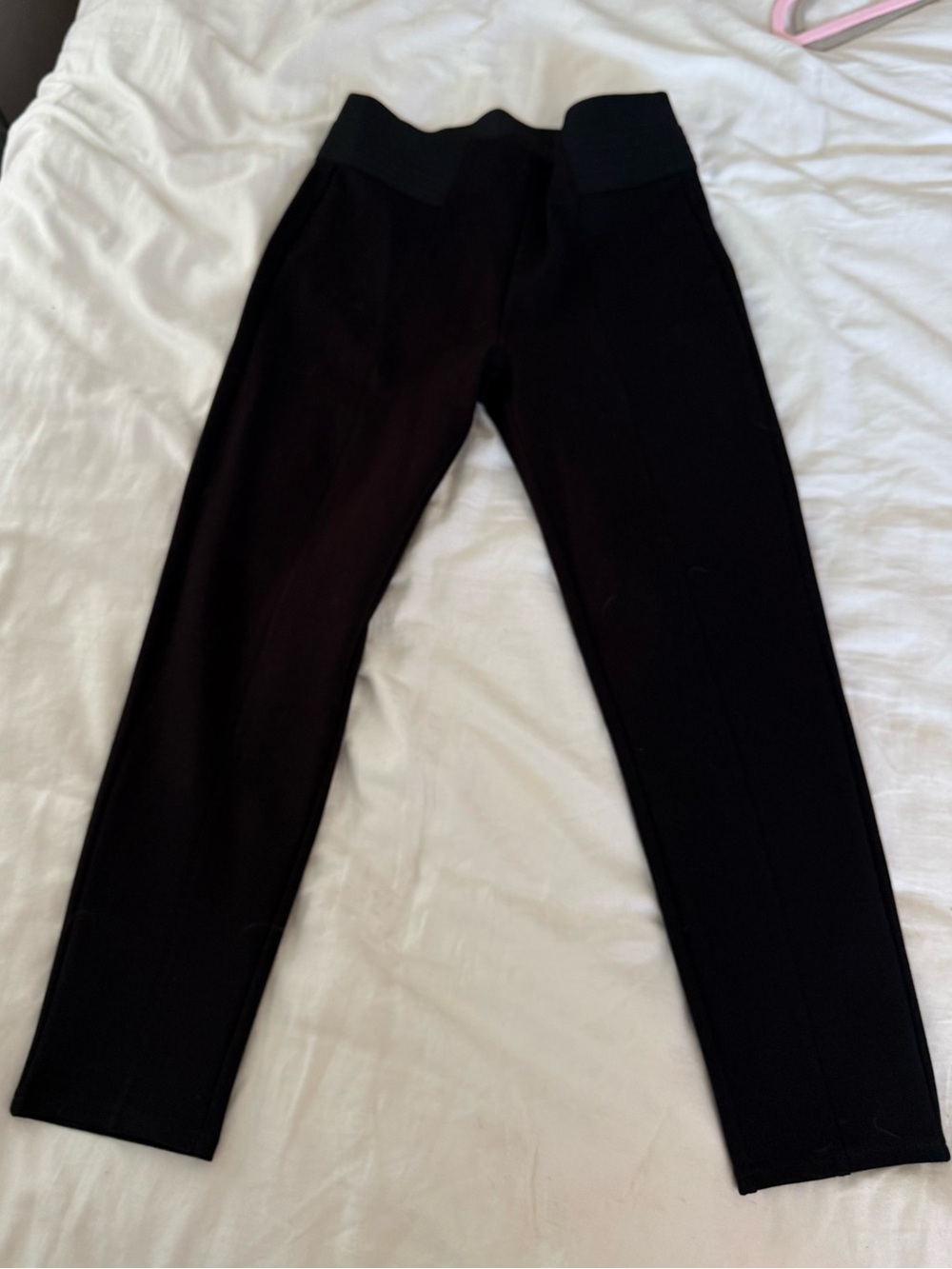 Zara Black Ponte High-Waist Pants